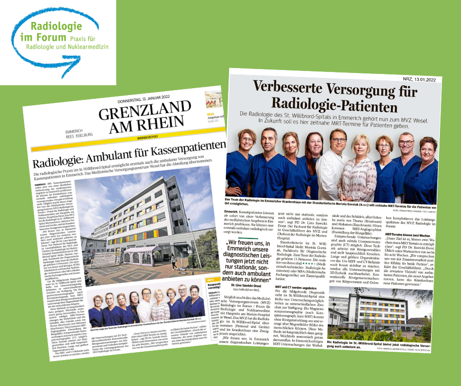 Read more about the article NRZ und RP berichten über Radiologie im St. Willibrord-Spital